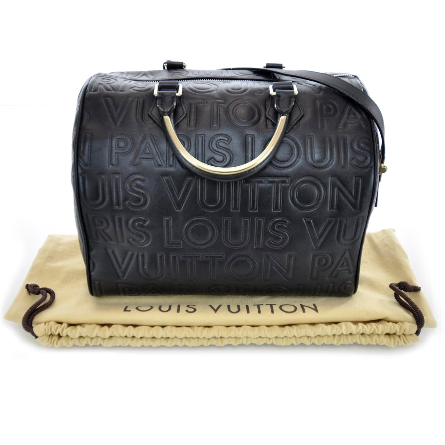Calfskin Embossed Speedy Cube 30 Black