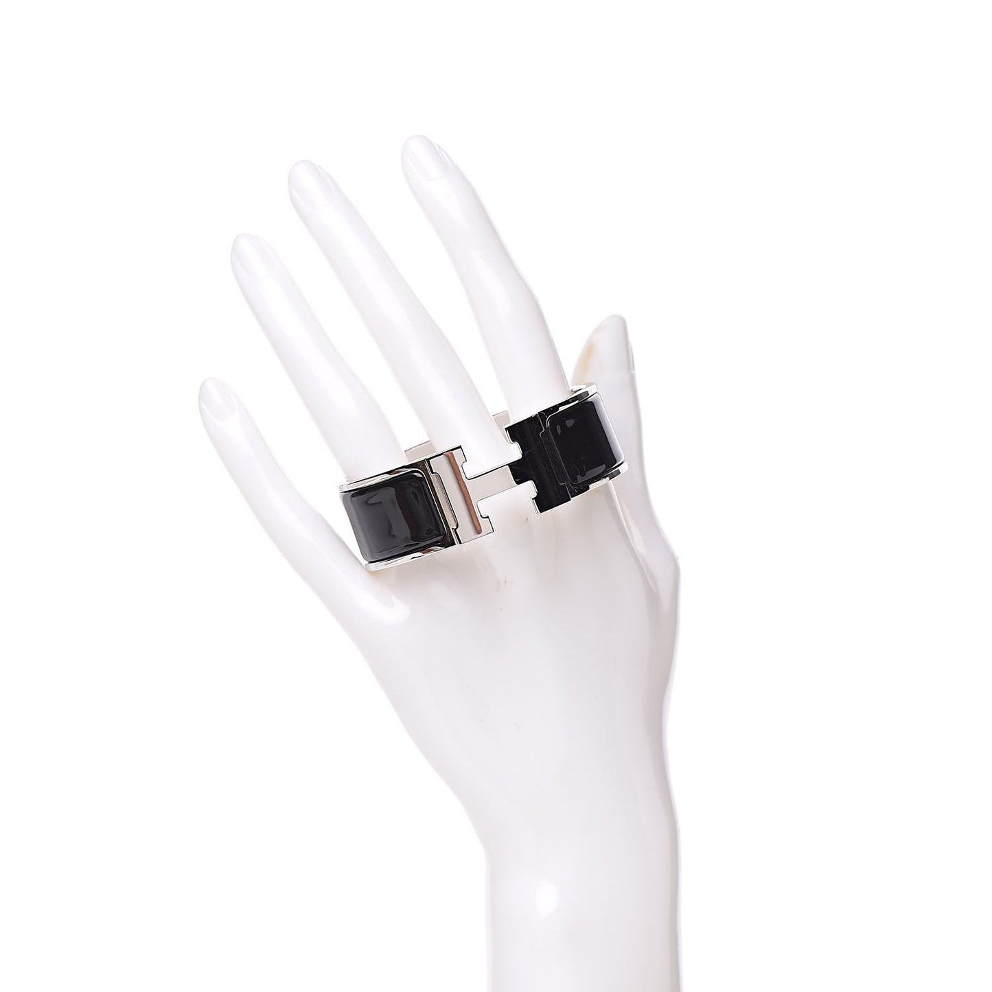 Enamel Wide Clic Clac H Bracelet PM Black