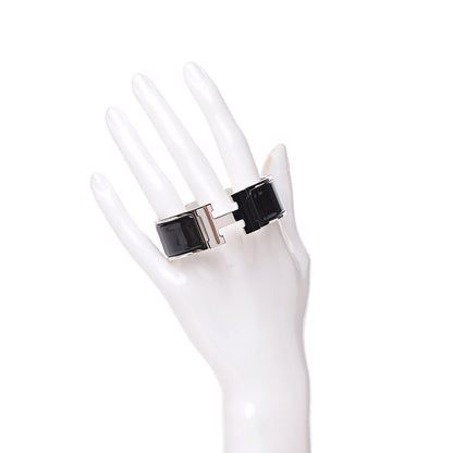 Hermes Enamel Wide Clic Clac H Bracelet PM Black 2 of 7