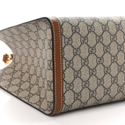 Gucci GG Supreme Monogram Medium Padlock Tote Beige Cuir 9 of 11