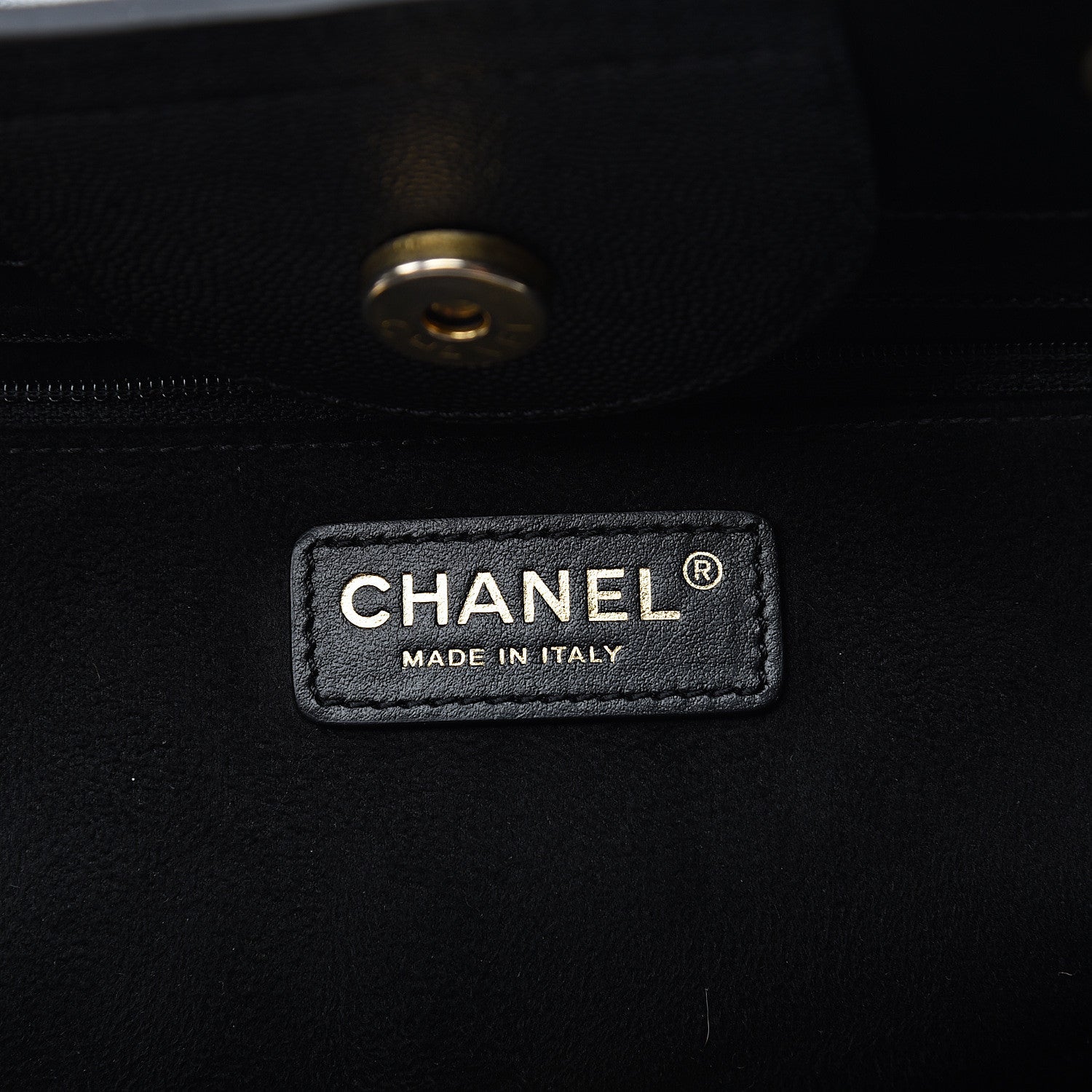 Chanel Caviar Small Studded Deauville Tote Black 5 of 9