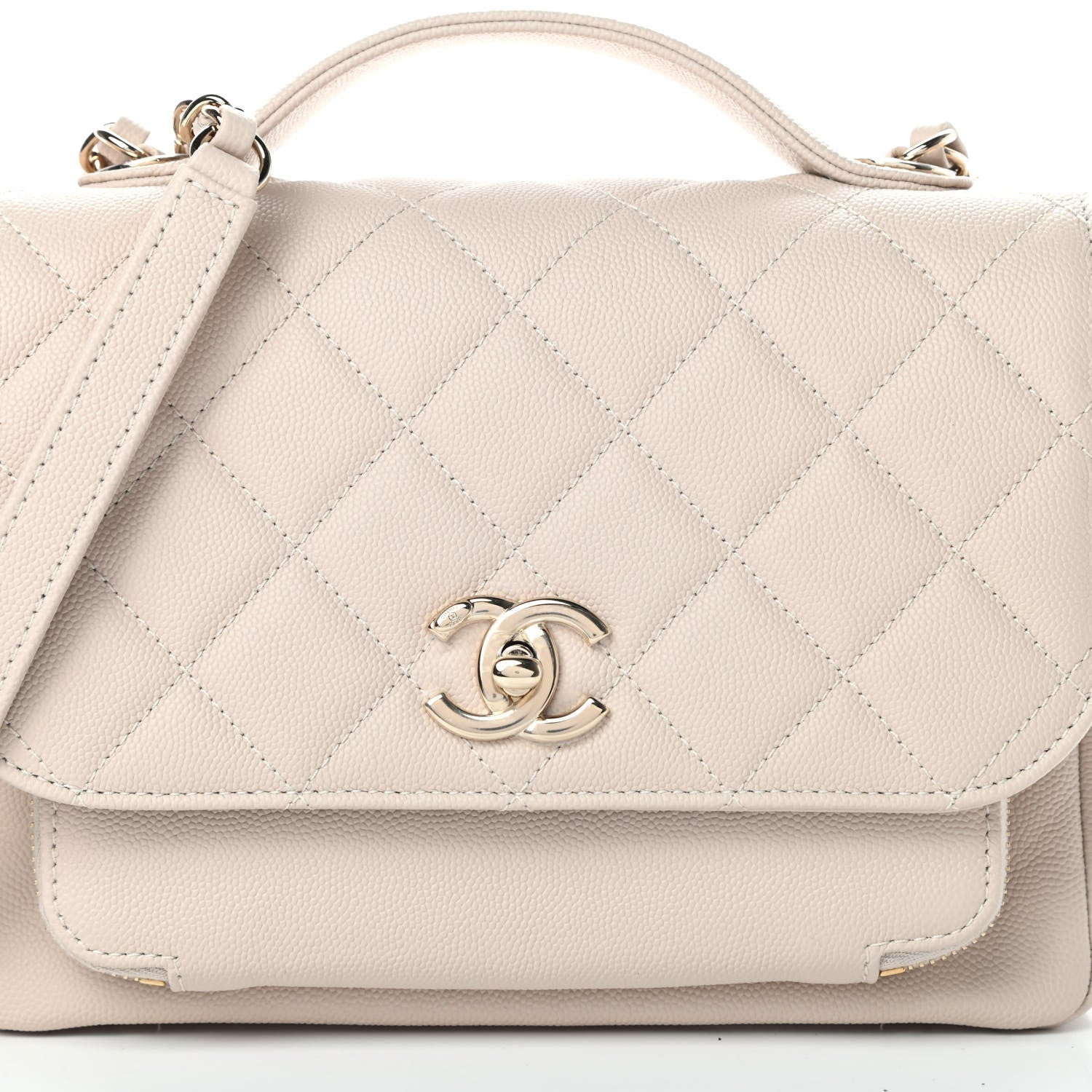 Chanel Caviar Quilted Medium Business Affinity Flap Light Beige 8 of 11