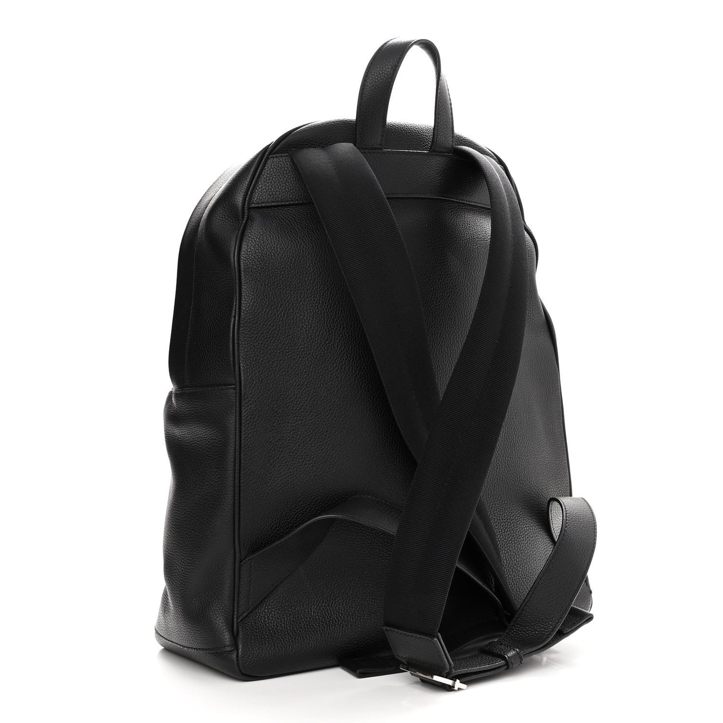 Calfskin Nylon Backpack Black
