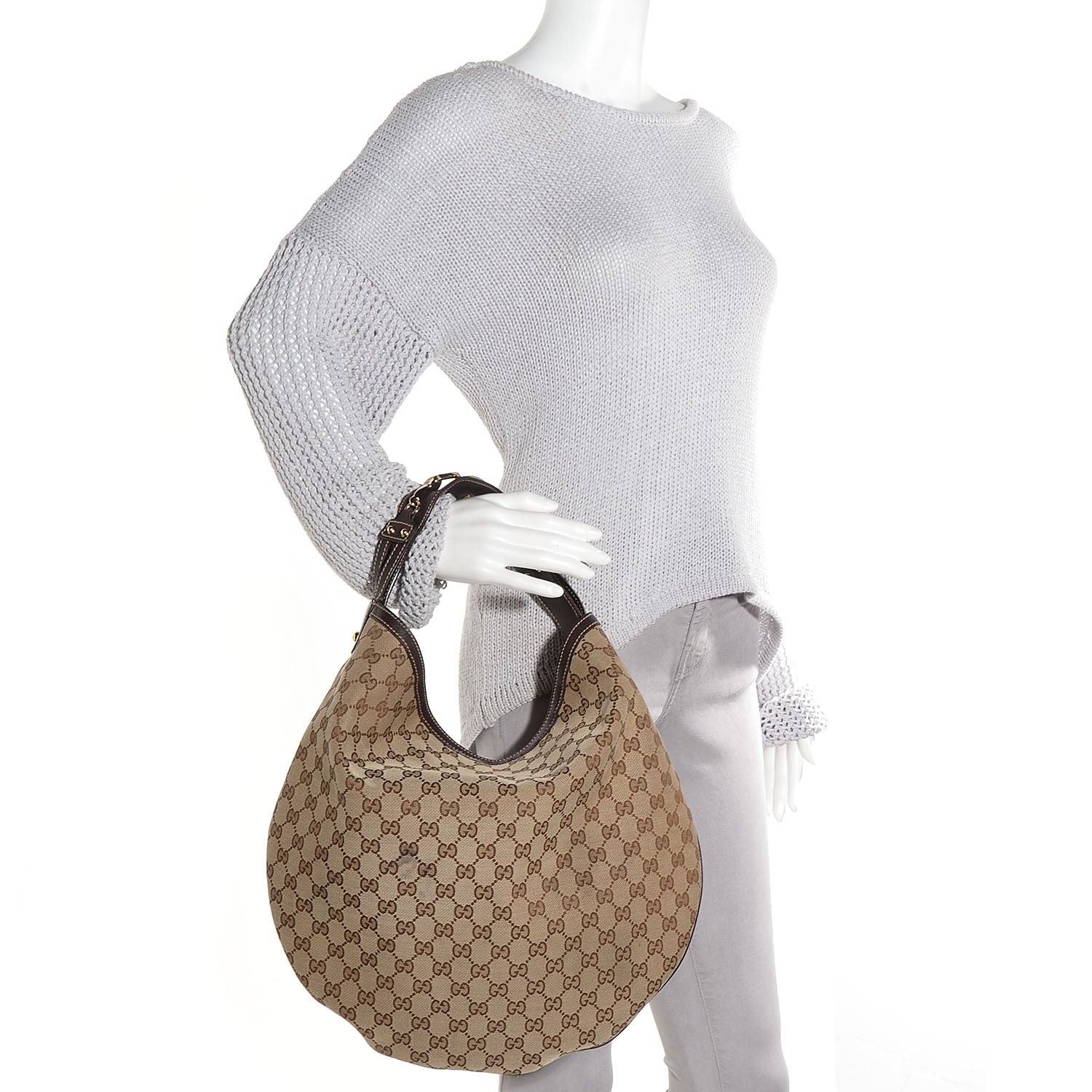 Gucci Monogram Wave Hobo Dark Brown 2 of 7