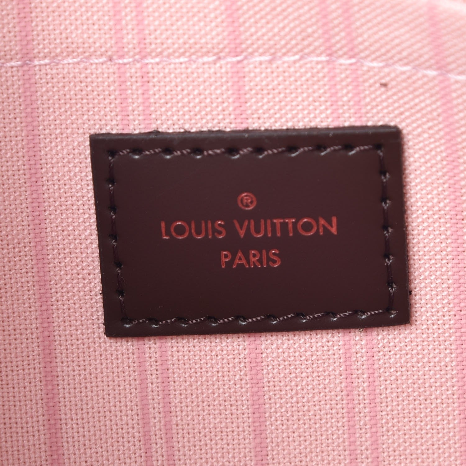 Louis Vuitton Damier Ebene Neverfull MM GM Pochette Rose Ballerine 7 of 24