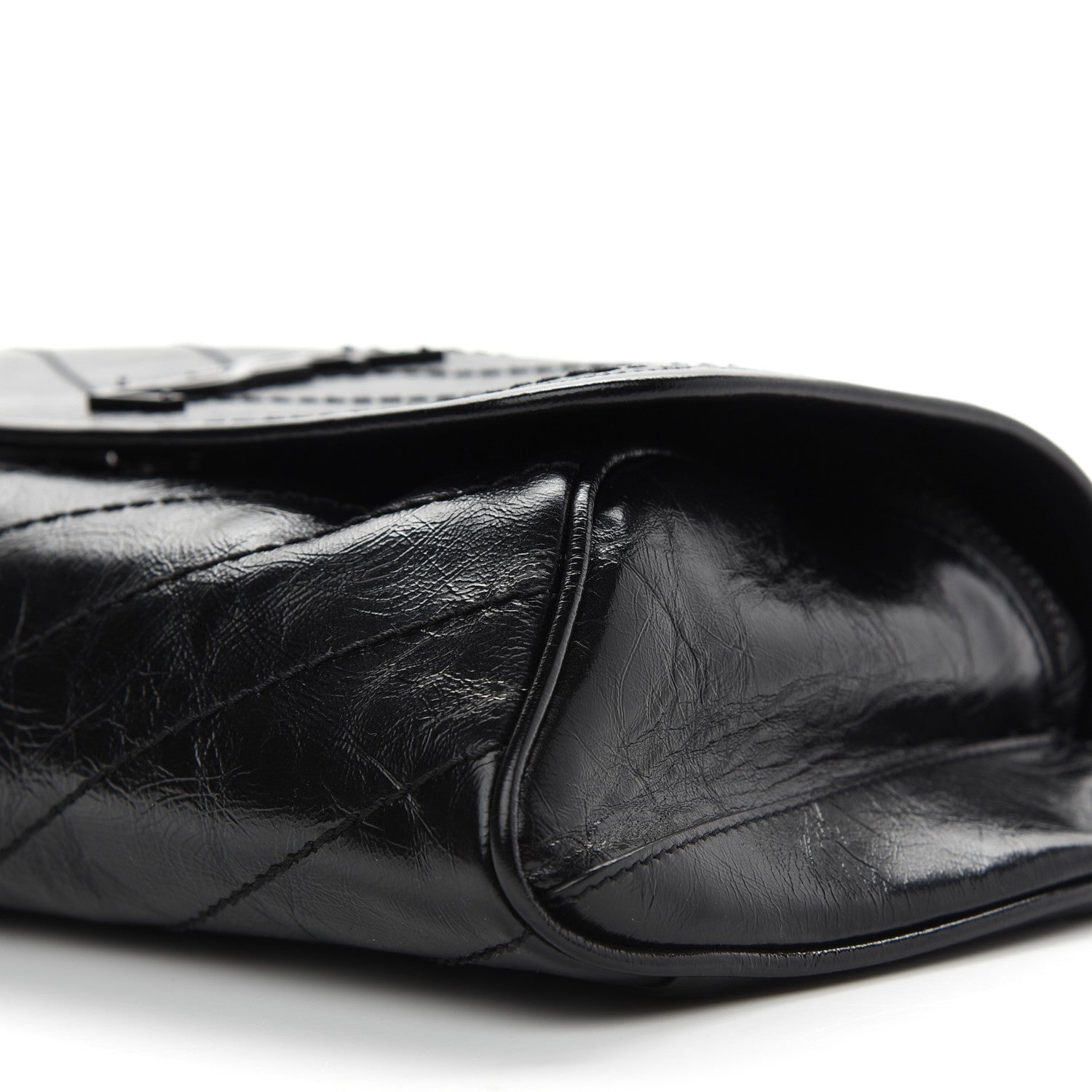 Saint Laurent Crinkled Calfskin Matelasse Monogram Niki Body Bag Black 8 of 8