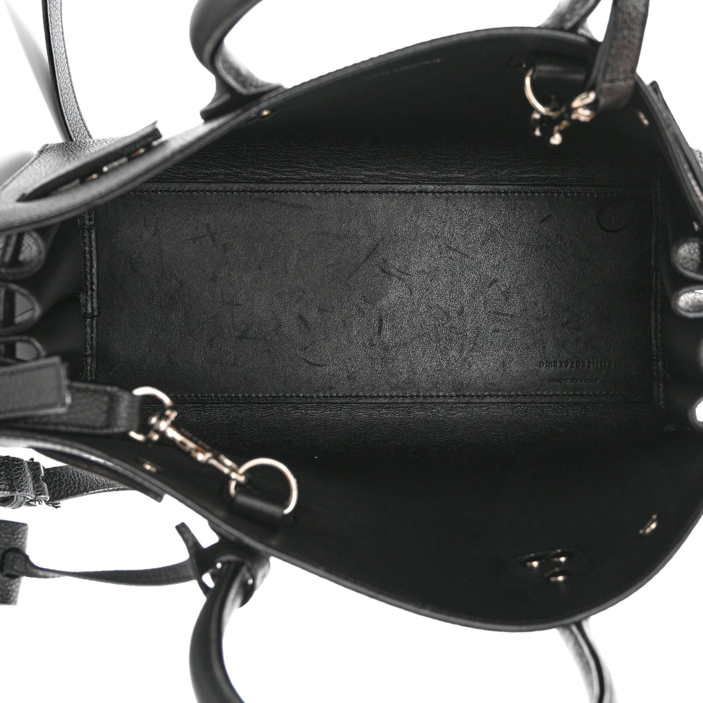 Grained Calfskin Baby Sac De Jour Black