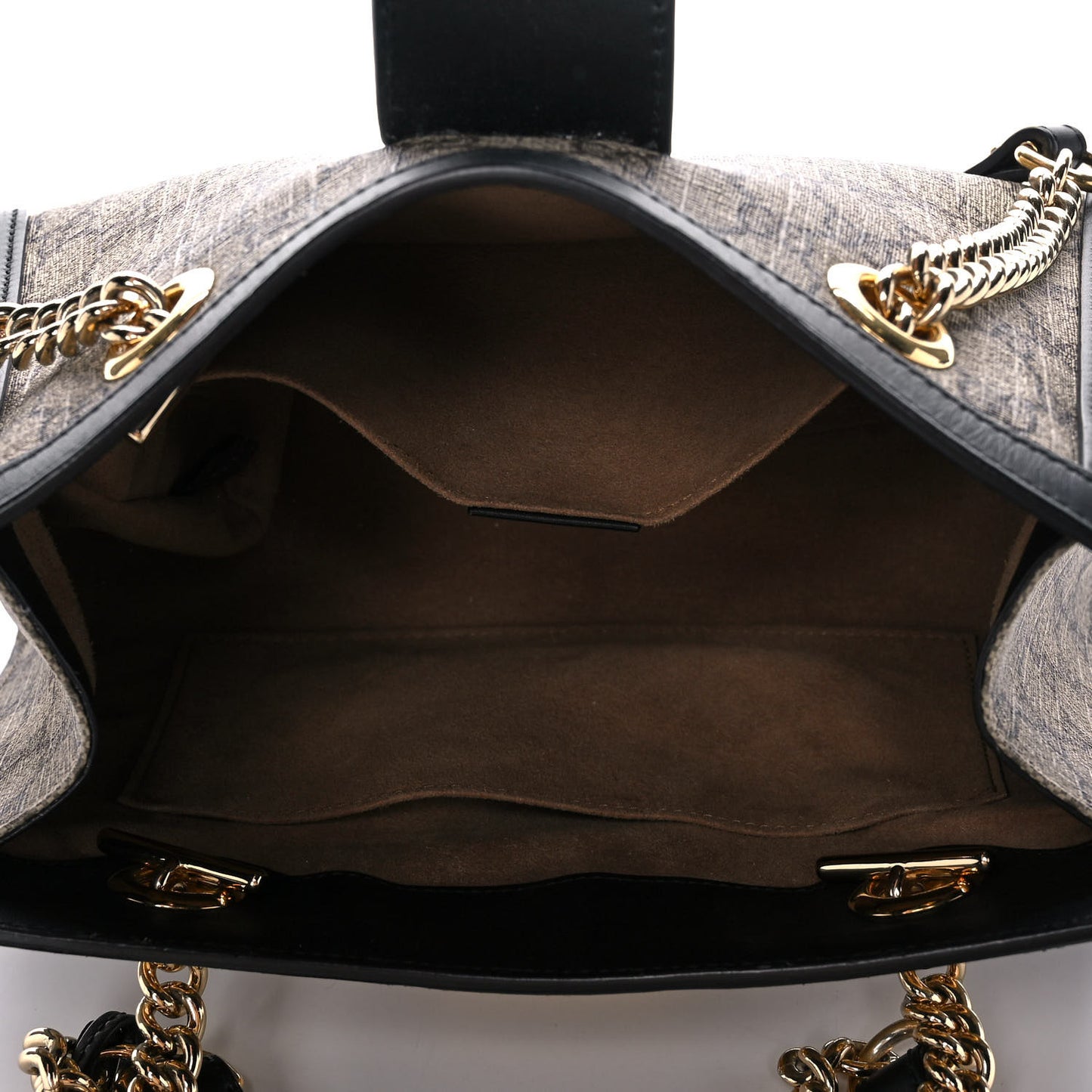 GG Supreme Monogram Small Padlock Tote Black