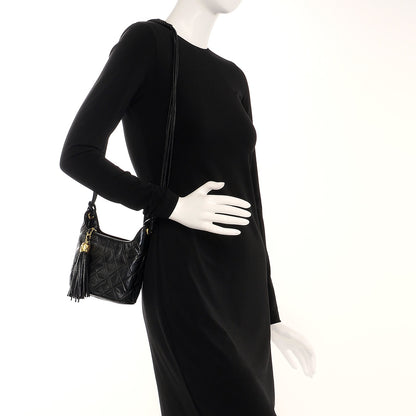 Chanel Lambskin Quilted Tassel Bag Black 2 of 11