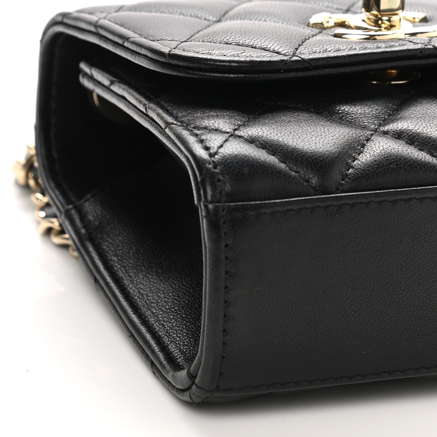Chanel Lambskin Quilted Mini Trendy CC Chain Wallet Black 9 of 10