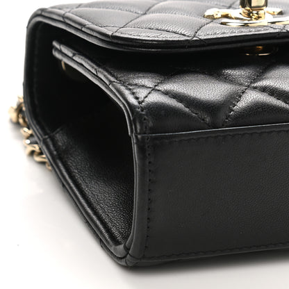 Chanel Lambskin Quilted Mini Trendy CC Chain Wallet Black 9 of 10
