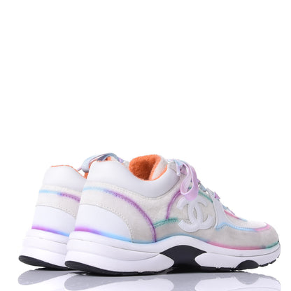 Chanel Wool Suede Calfskin CC Sneakers 39 Multicolor 4 of 11