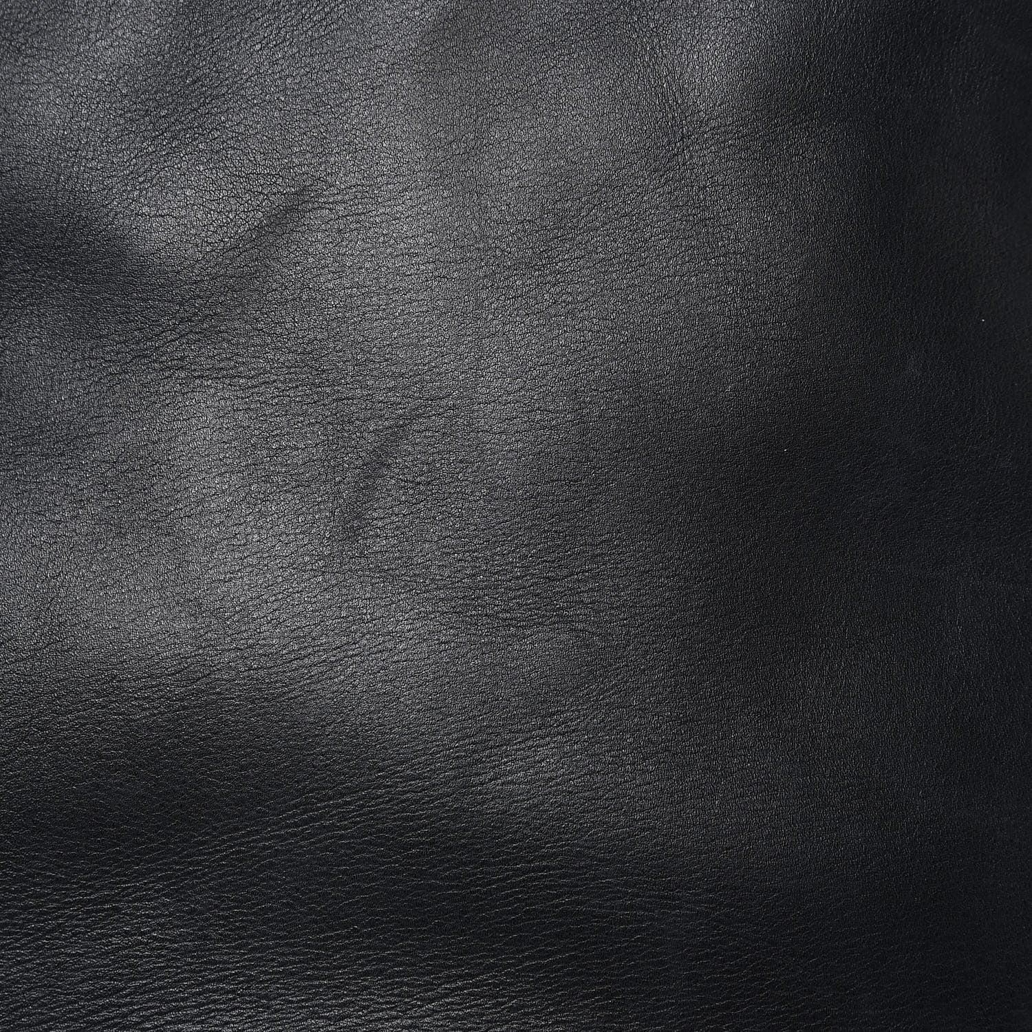 Celine Lambskin Calfskin Band Twisted Cabas Black 18 of 19