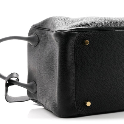 Hermes Taurillon Clemence Lindy 34 Black 9 of 10