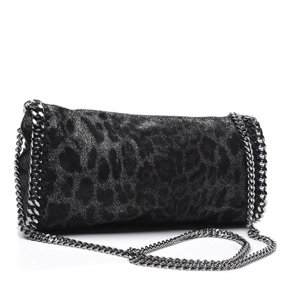 Stella McCartney Shaggy Deer Leopard Print Mini Falabella Tote Black 2 of 8