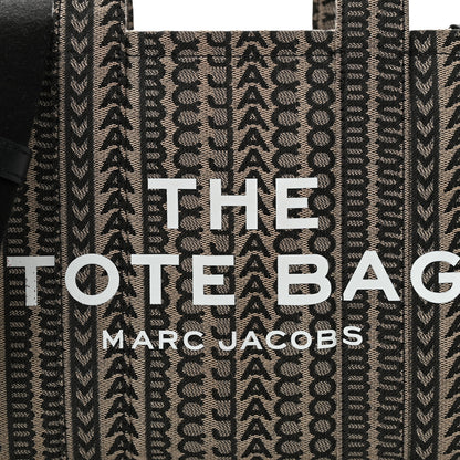 Marc Jacobs Cotton Jacquard Monogram Mini The Traveler Tote Bag Beige Multicolor 8 of 11