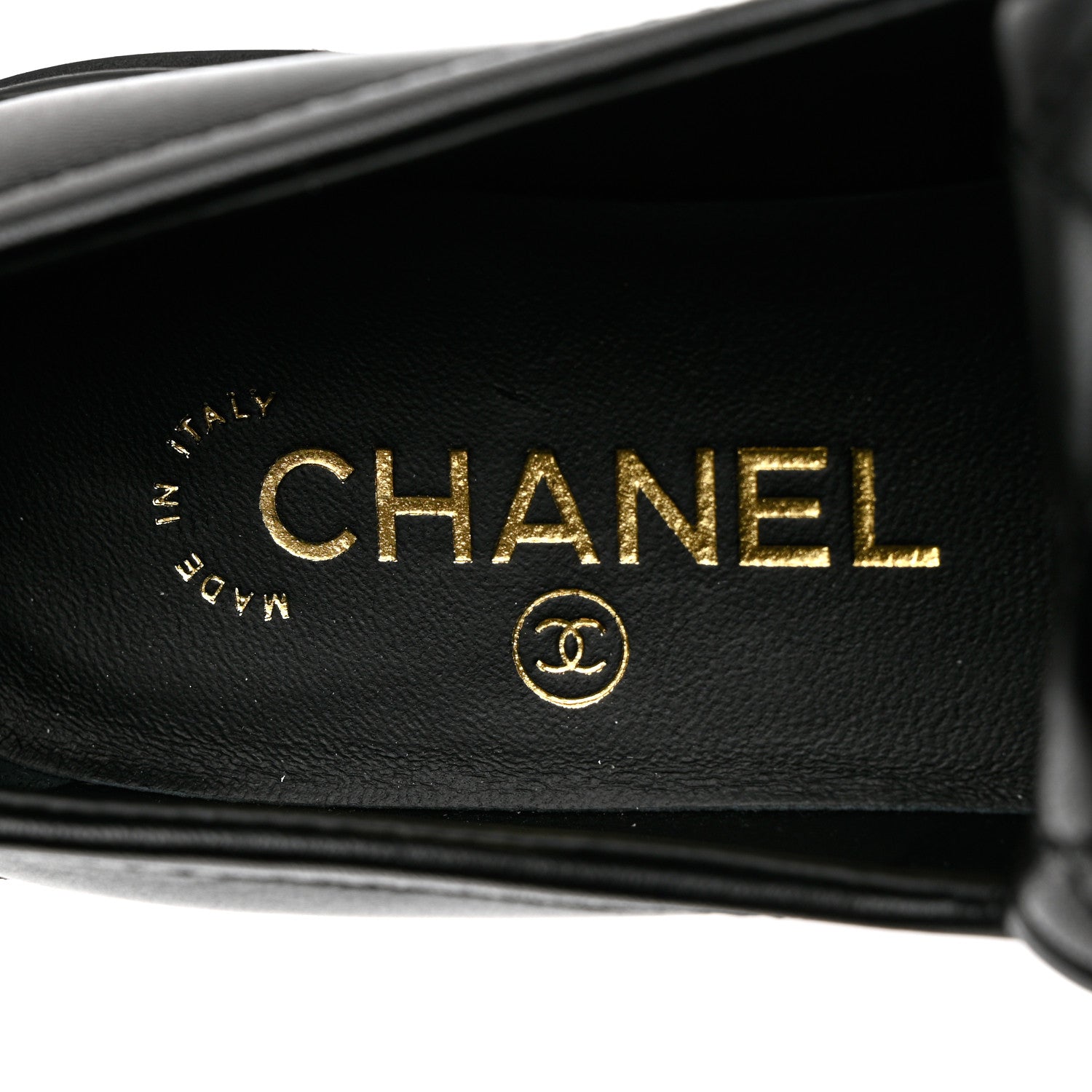 Chanel Lambskin Quilted CC Turnlock Loafers 37.5 Black 7 of 10