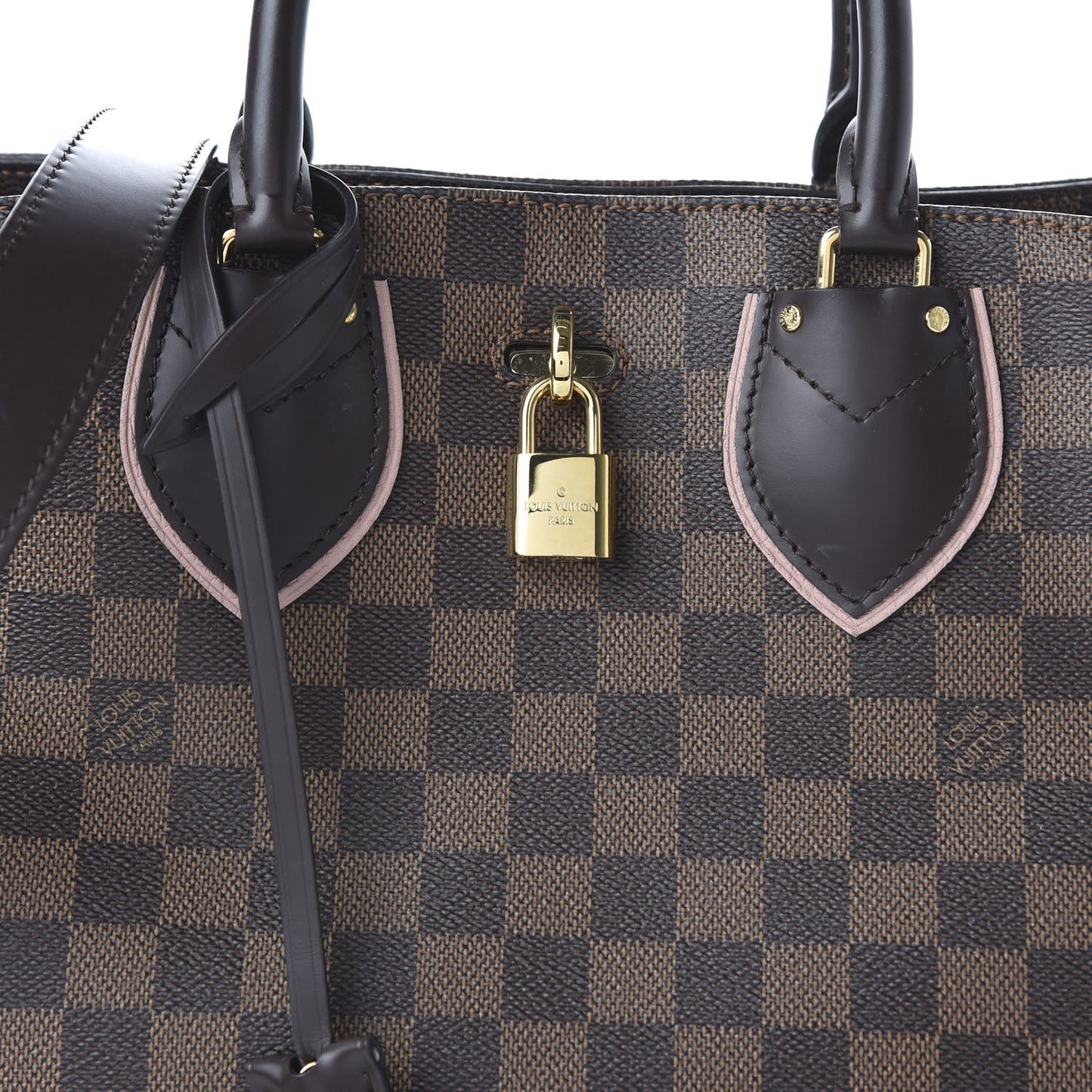 Cuir Taurillon Damier Ebene Normandy Magnolia