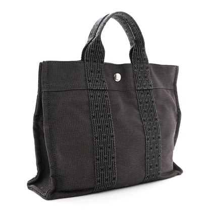 Hermes Canvas Tout Fourre PM Grey 3 of 11