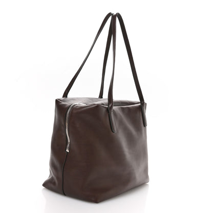 The Row Polished Saddle Calfskin Henri Bag Chestnut 3 of 9