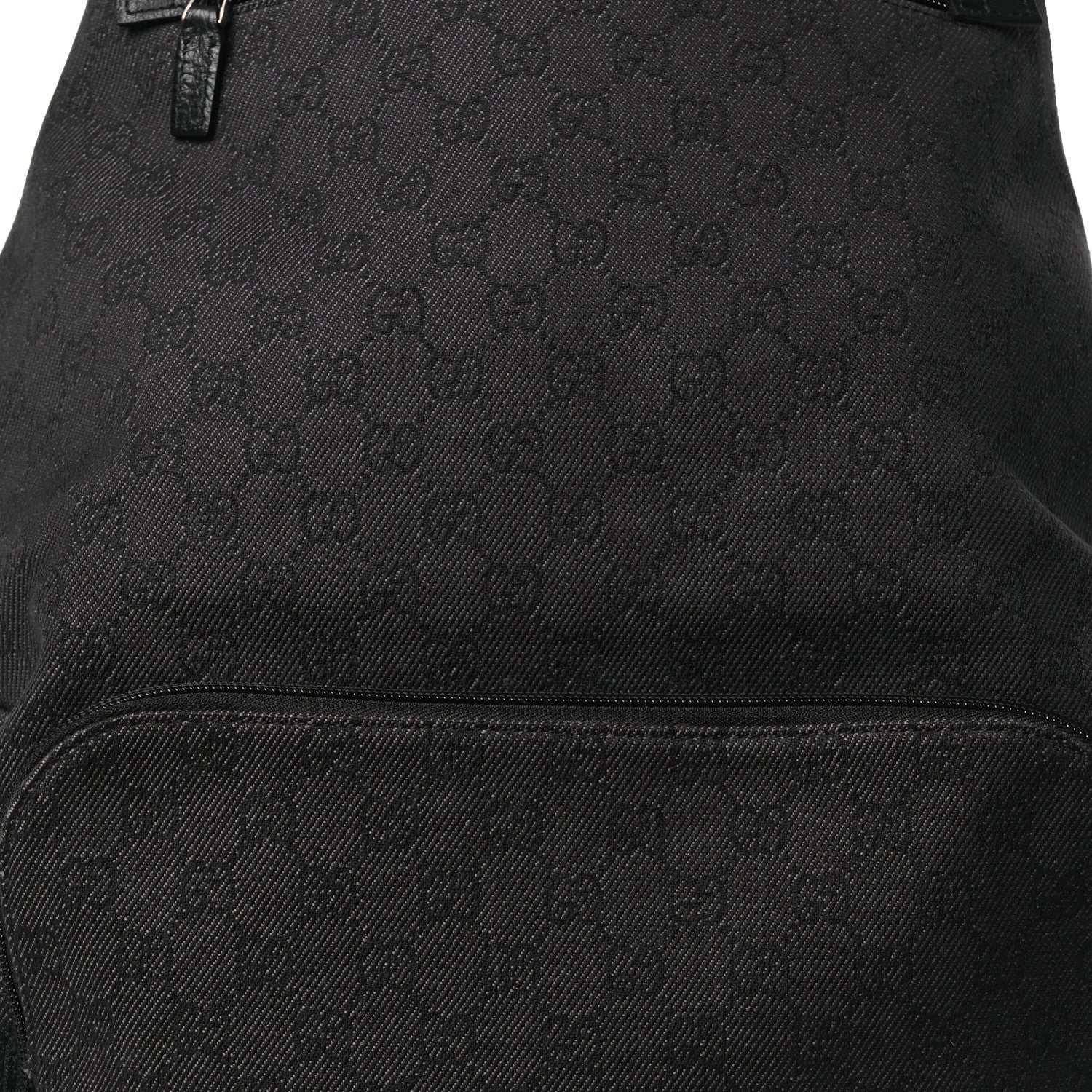 Gucci Denim Monogram Medium Backpack Black 8 of 12