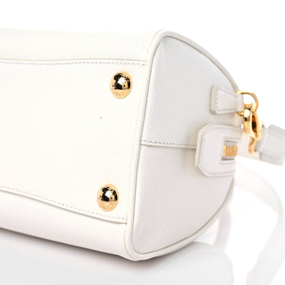 Prada Saffiano Lux Top Handle Crossbody Bag White 9 of 10