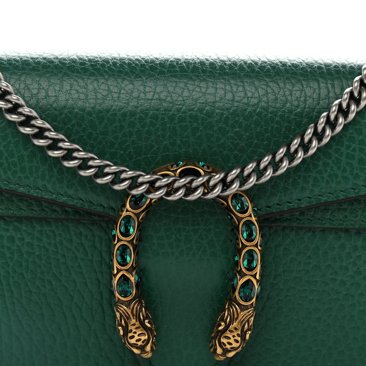 Gucci Calfskin Super Mini Dionysus Shoulder Bag Emerald 7 of 10