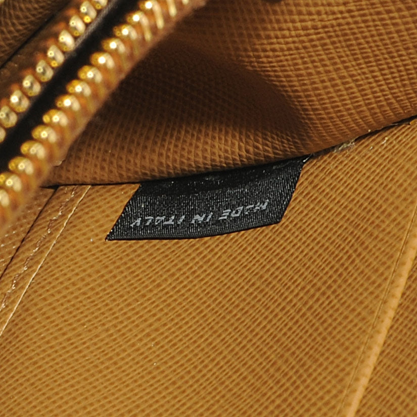Saffiano Zip Around Wallet Caramel