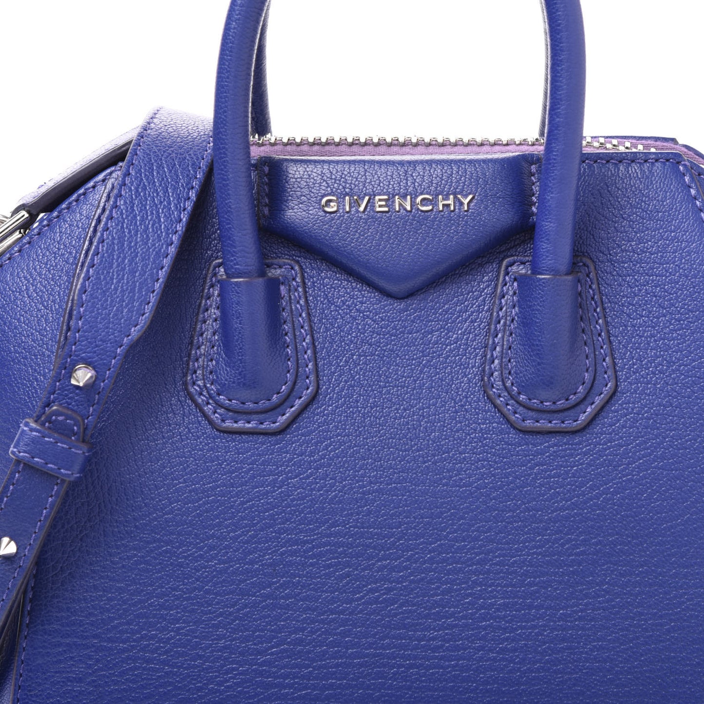 Sugar Goatskin Mini Antigona Blue