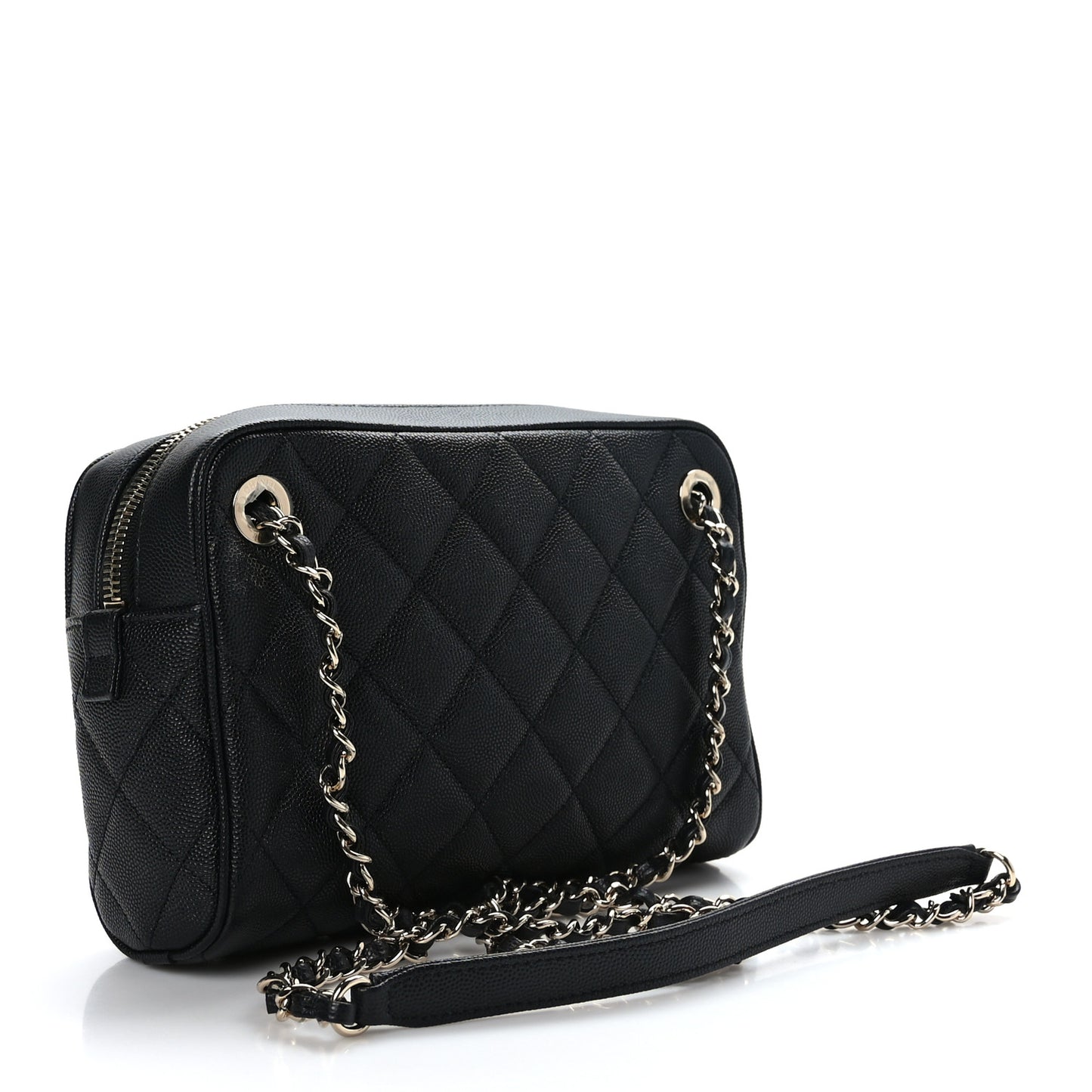 Caviar Quilted Small In & Out Camera Case Black
