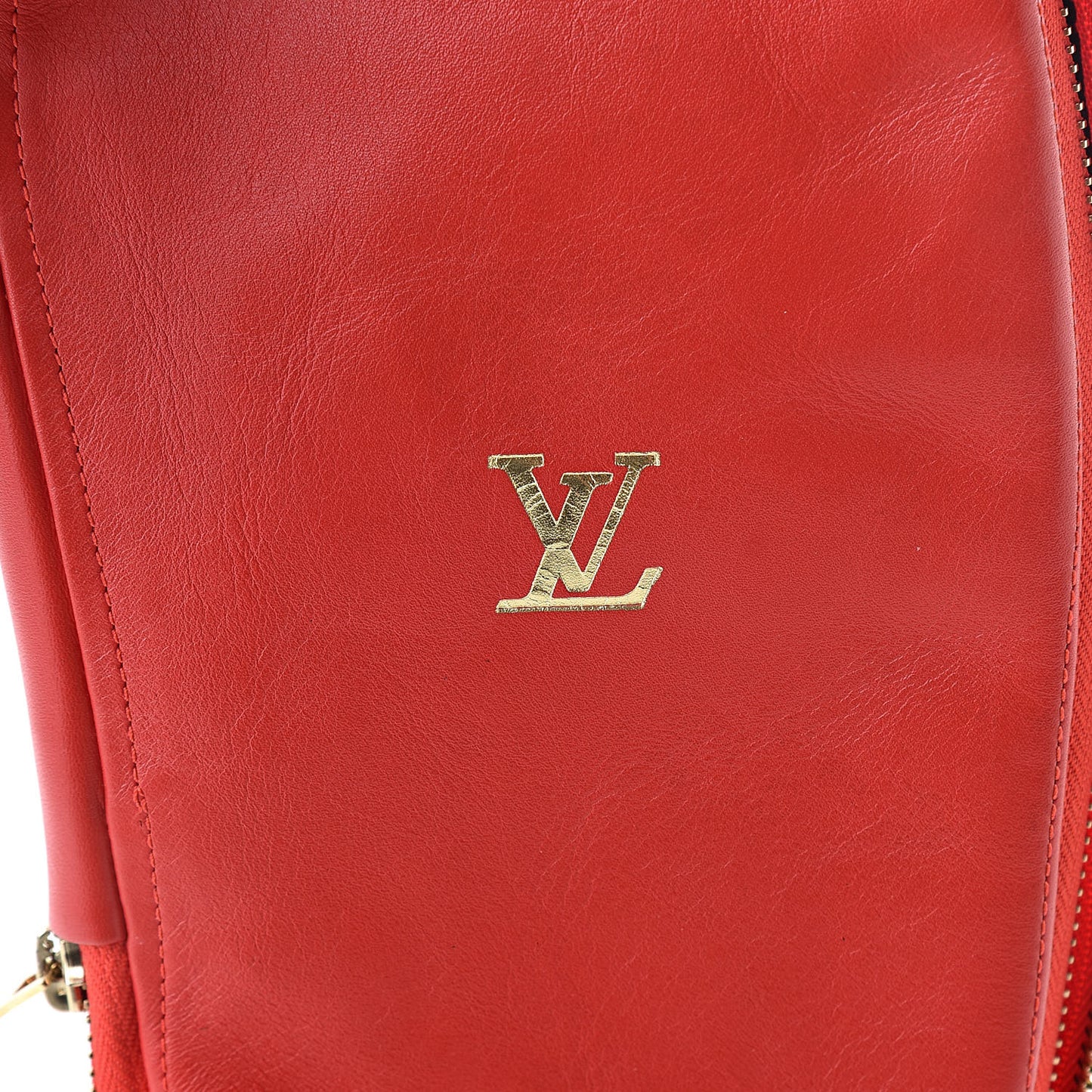 X SUPREME Lambskin Slipper Travel Case Red