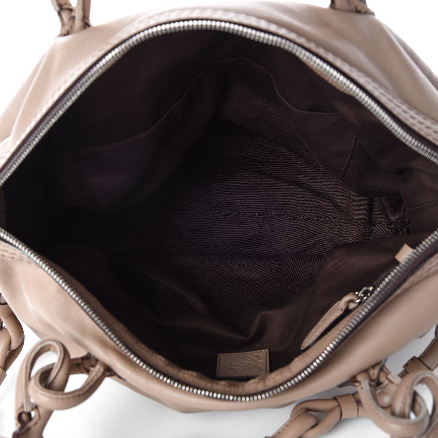 Calfskin Logo Shoulder Bag Mink
