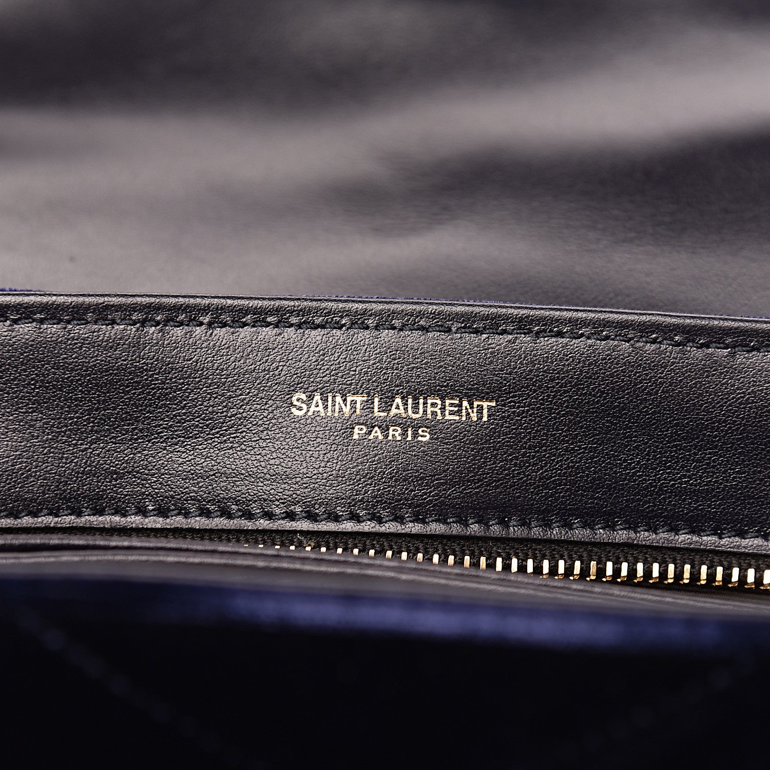 Saint Laurent Velvet Y Quilted Monogram Toy Loulou Crossbody Bag Navy 6 of 11