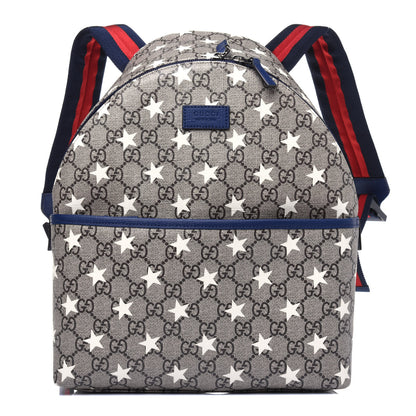 Gucci GG Supreme Monogram Stars Childrens Backpack Beige Ebony Yellow Royal 1 of 12