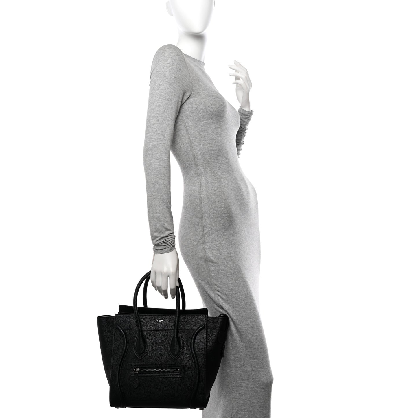 Drummed Calfskin Micro Luggage Black