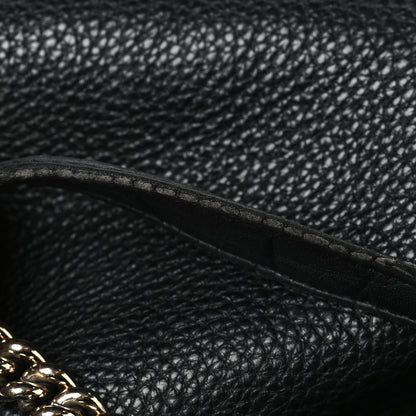 Gucci Pebbled Calfskin Large Soho Chain Shoulder Bag Black 13 of 14