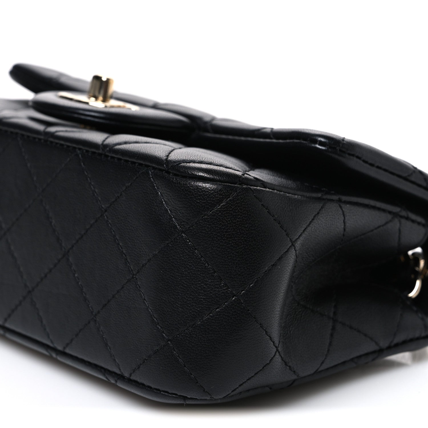 Chanel Lambskin Quilted Enamel Mini Rectangular Pearl Crush Flap Black 10 of 10