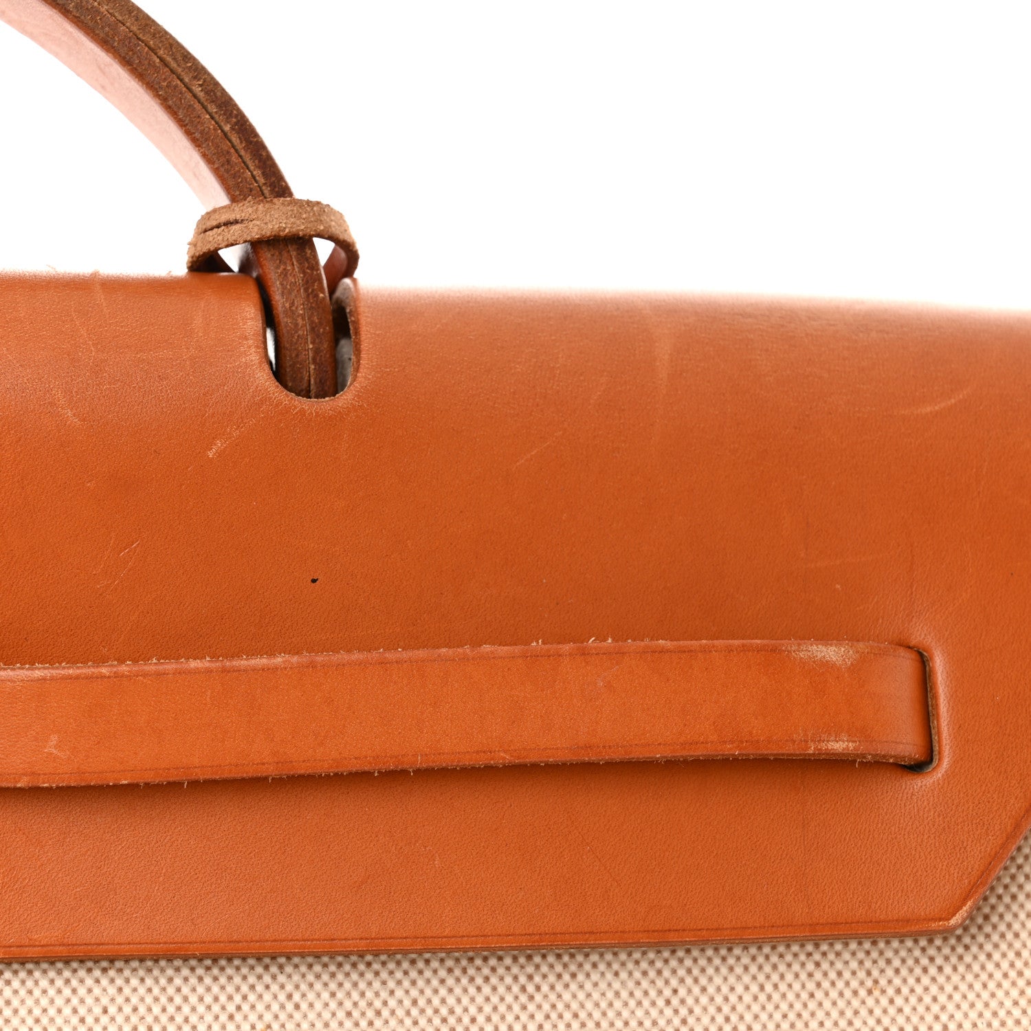 Hermes Toile Vache Calfskin Herbag 39 MM Natural 13 of 14