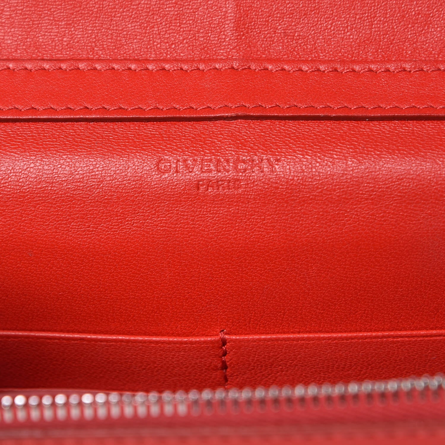 Givenchy Calfskin Studded Pandora Chain Wallet Medium Red 6 of 13