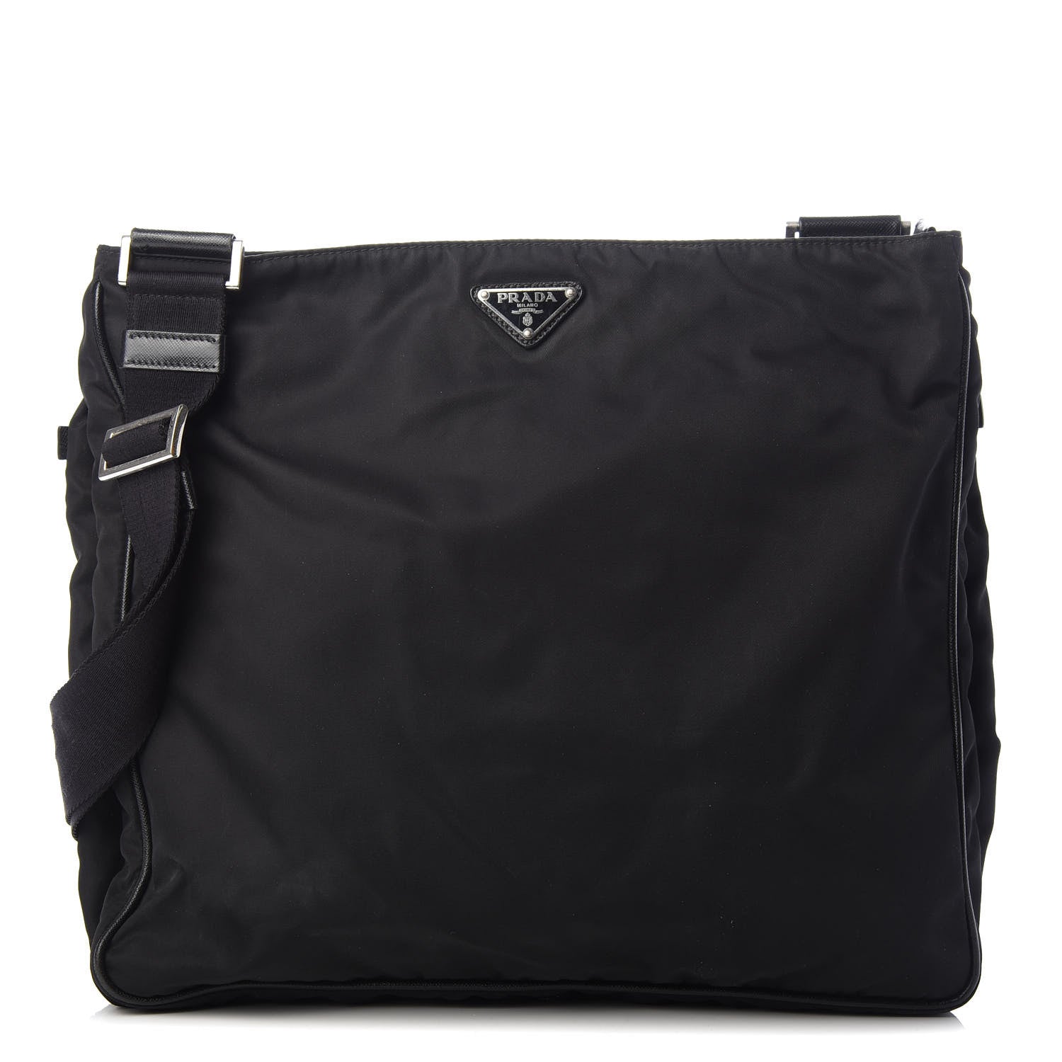 Prada Nylon Messenger Bag Black 1 of 9