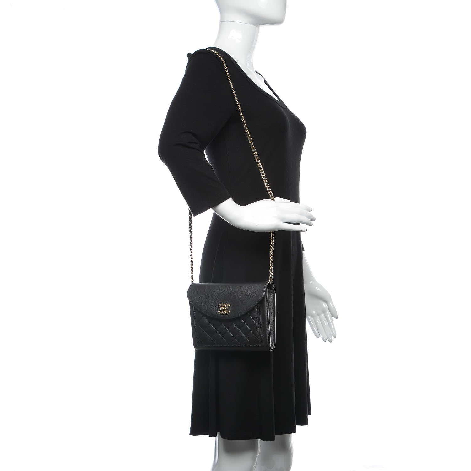 Chanel Calfskin Quilted Smart Pocket Crossbody Bag Black 2 of 8