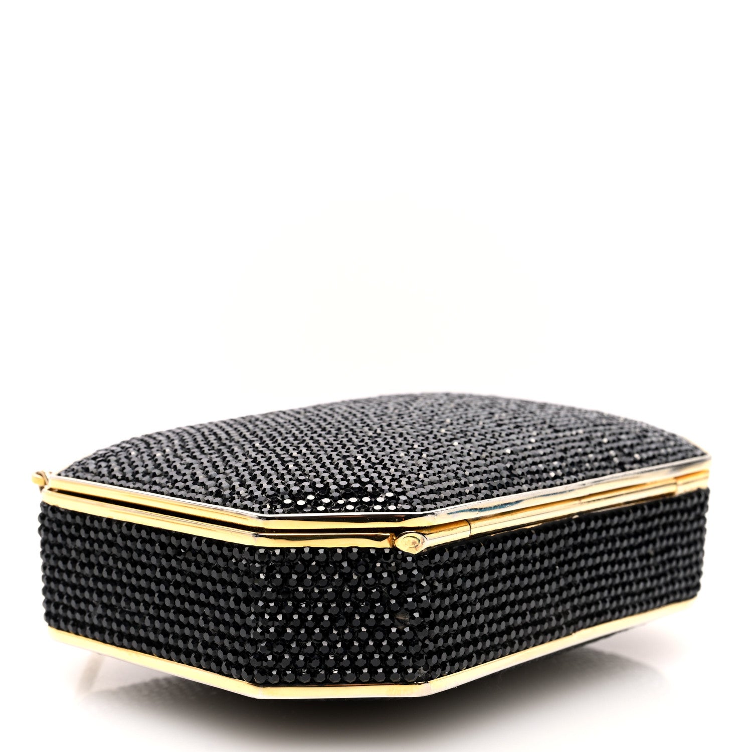 Judith Leiber Swarovski Crystal Minaudiere Clutch Black 5 of 10
