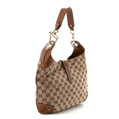 Gucci Monogram Piston Lock Jackie O Hobo Tan 3 of 10