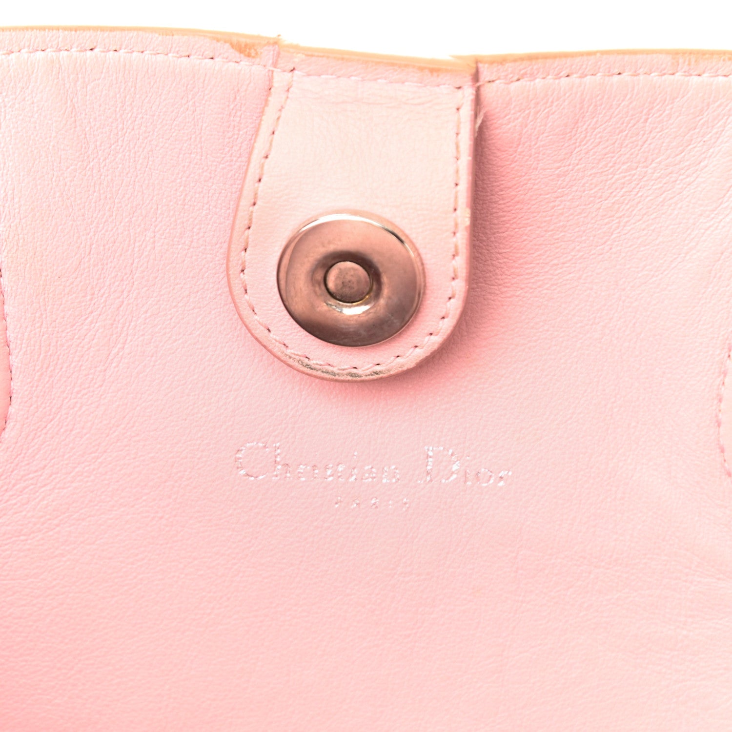 Christian Dior Calfskin Small Addict Shopping Tote Beige Pink 6 of 8