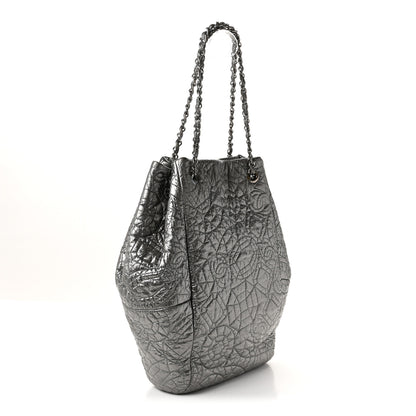 Chanel Vinyl Graphic Edge Tote Silver 5 of 19