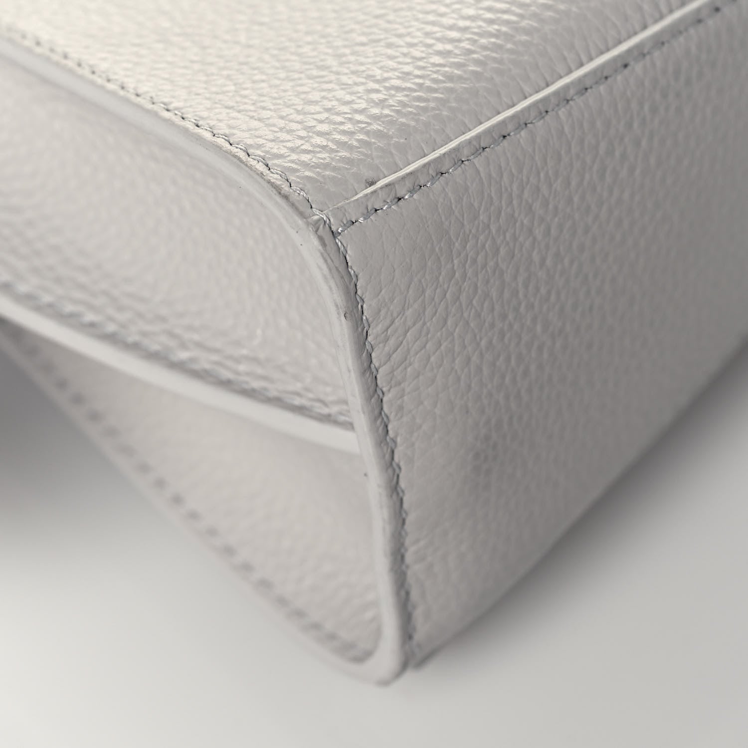 Balenciaga Grained Calfskin Neo Classic Silver Hardware Nano City Crossbody Chalky White 8 of 12