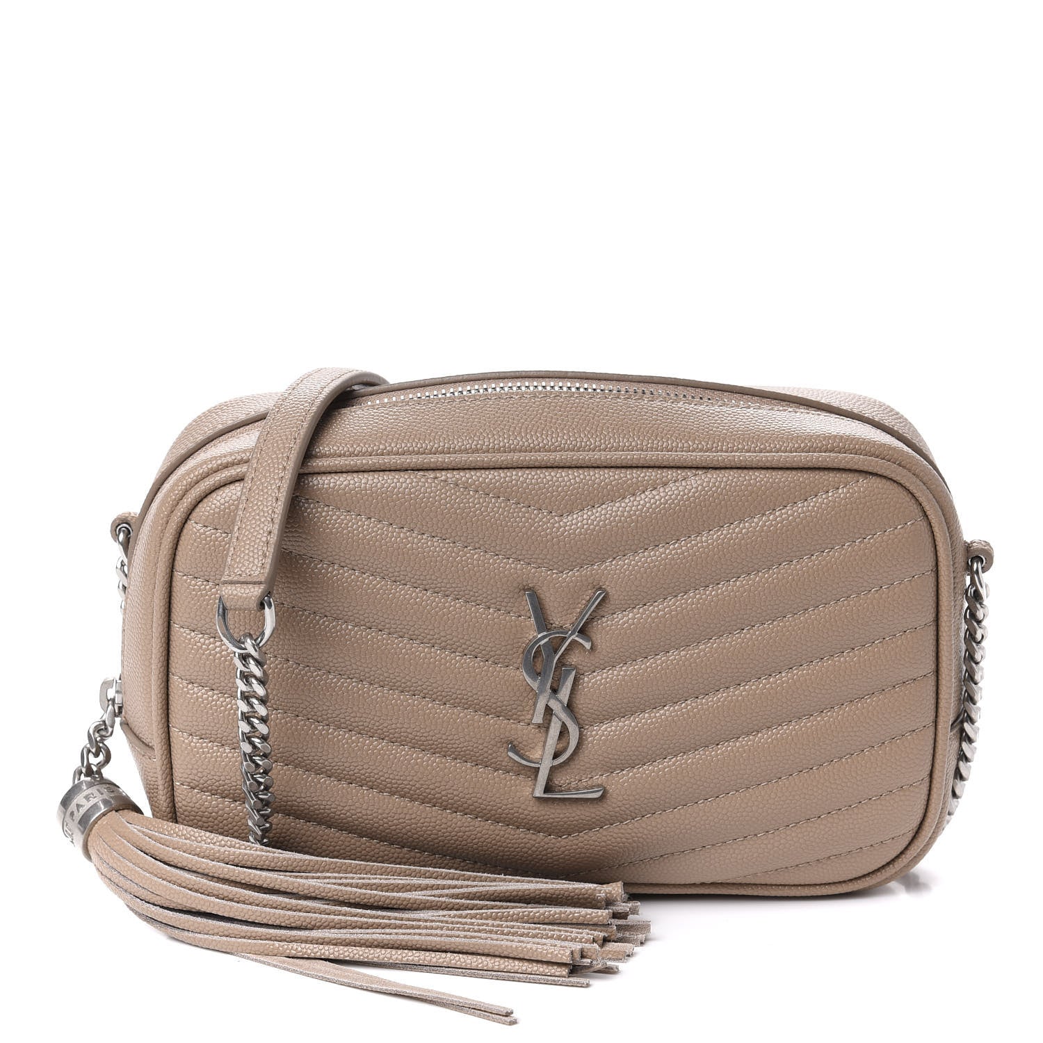 Saint Laurent Grain De Poudre Matelasse Monogram Mini Lou Camera Bag Gold Sand 1 of 10