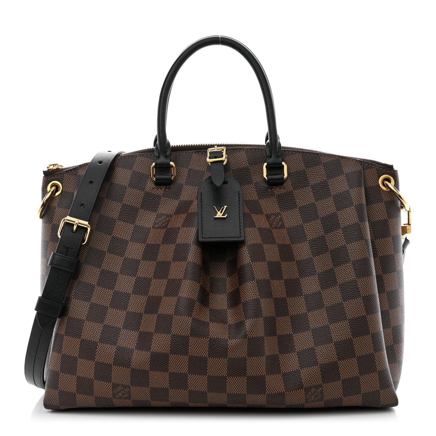 Louis Vuitton Damier Ebene Odeon Tote MM Black 1 of 10