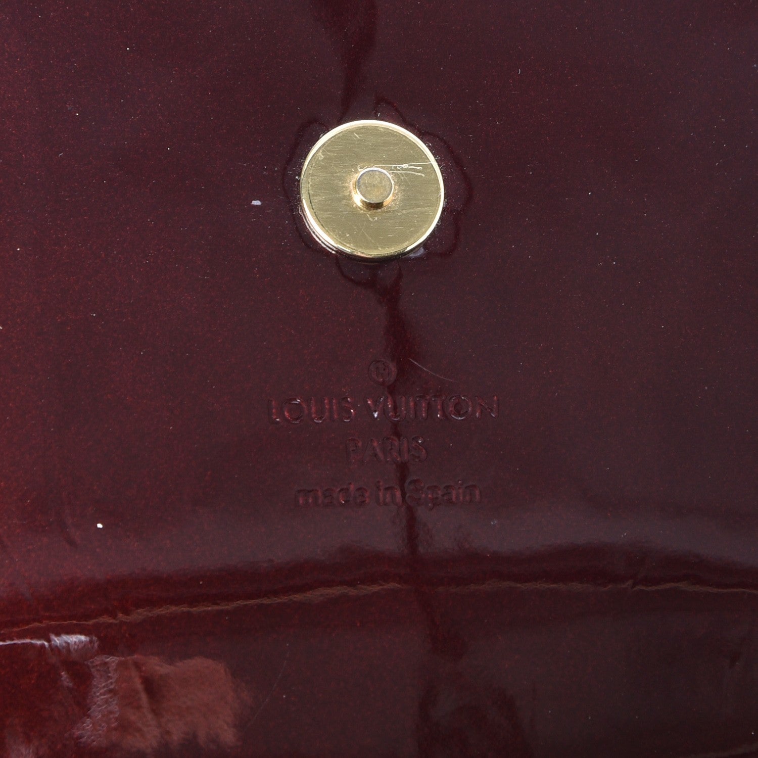 Louis Vuitton Patent Sobe Clutch Amarante 6 of 8