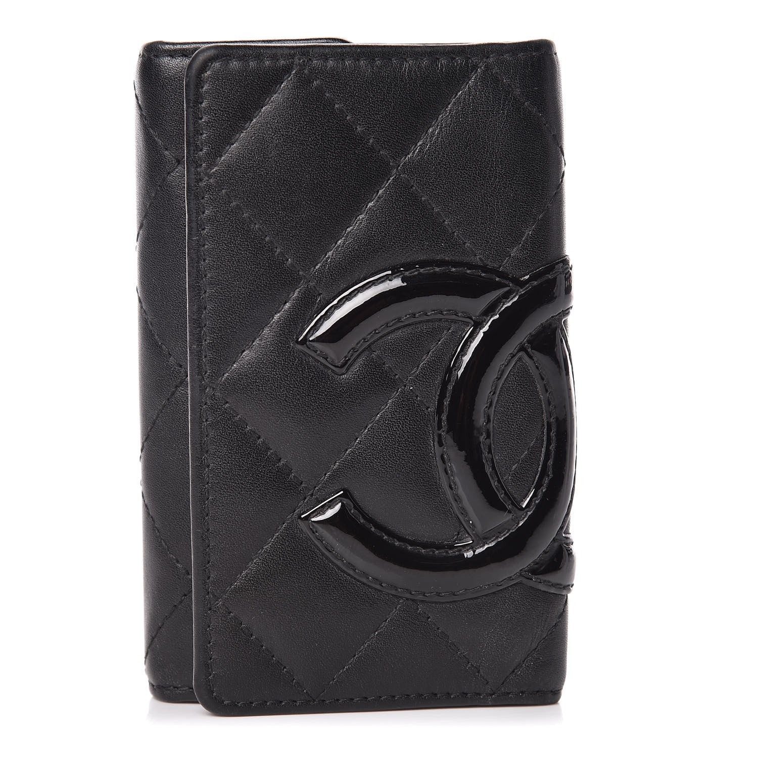 Chanel Calfskin Quilted Cambon 6 Key Holder Black 1 of 10